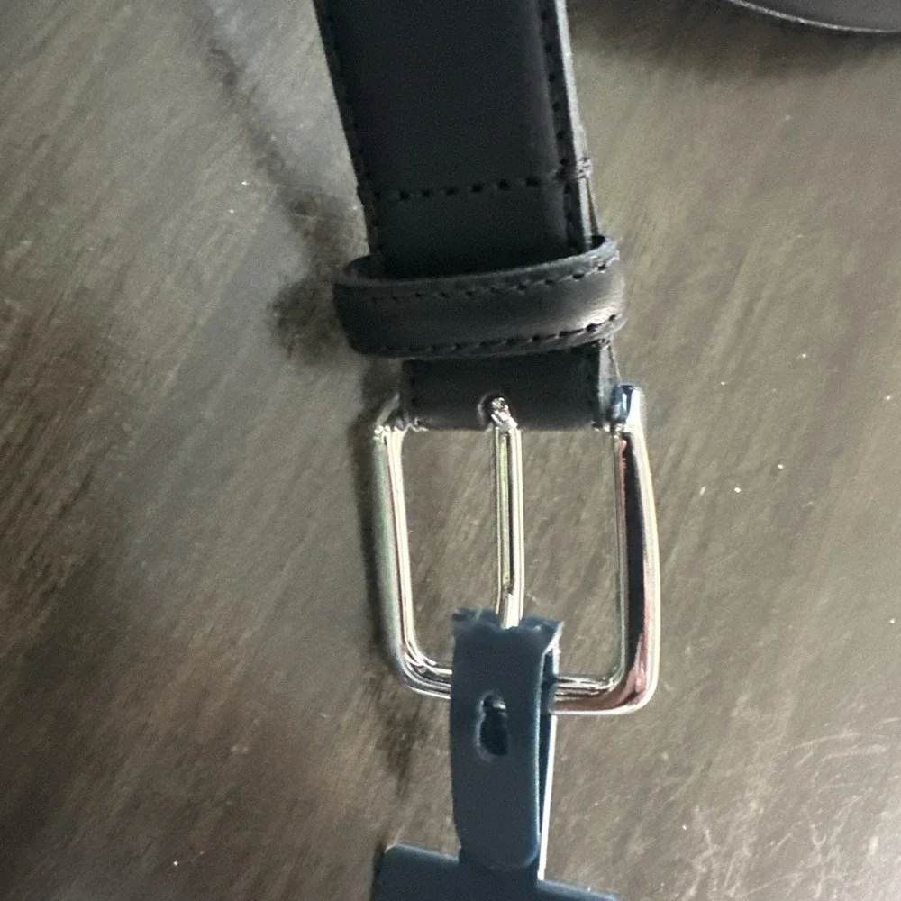 NWT Brooks Brothers Black Leather Dress Belt Made In Italy Mens Size 38 $128